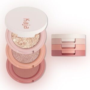 Kaja Peach Madeline Beauty Bento Bouncy Shimmer Eyeshadow Trio- peach tones